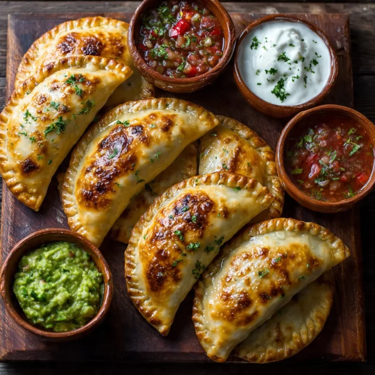 Delicious homemade Chicken Empanadas served on a plate