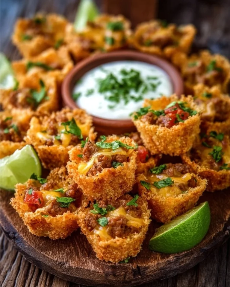 Delicious Taco Ranch Bites served on a platter with garnishes