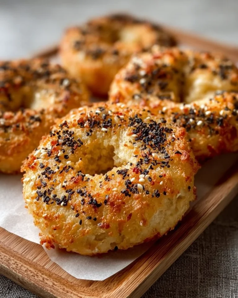 Two 2-Ingredient Keto Cottage Cheese Bagels on a plate