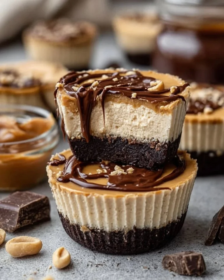 No bake peanut butter cheesecake cups with cottage cheese
