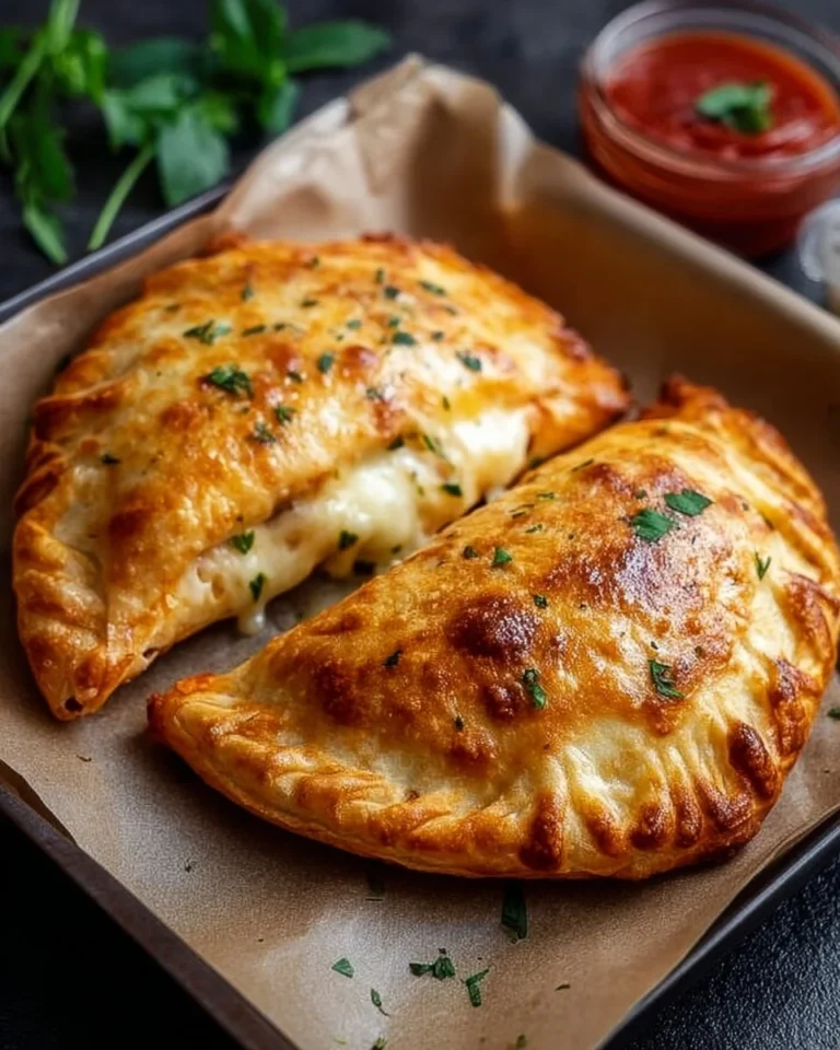 Delicious air fryer calzones served on a plate, perfect for easy meals.