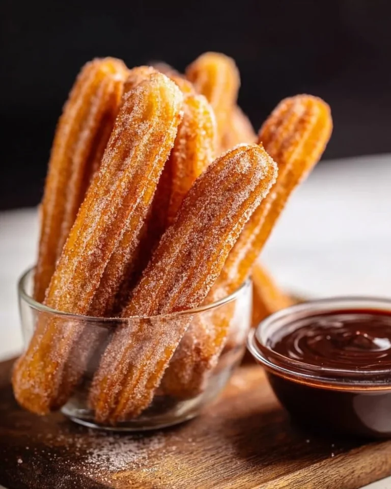 Delicious Air Fryer Churros dusted with sugar and cinnamon