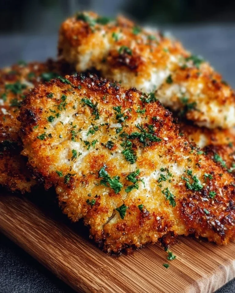 Air Fryer Parmesan Crusted Chicken ready for serving, golden and crispy.