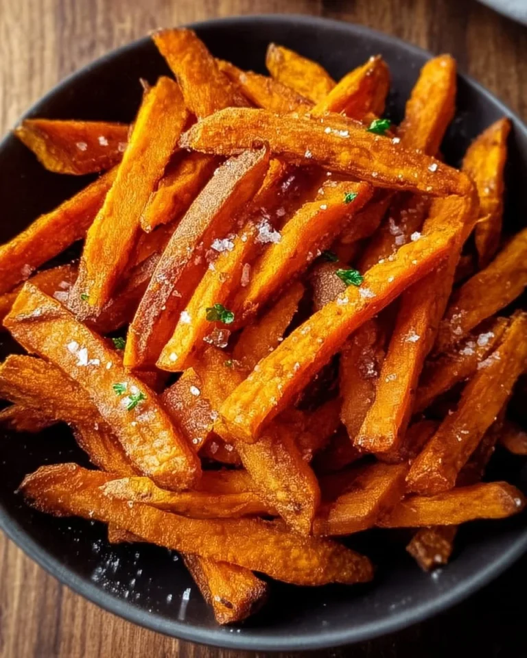 Crispy air fryer sweet potato fries served in a bowl