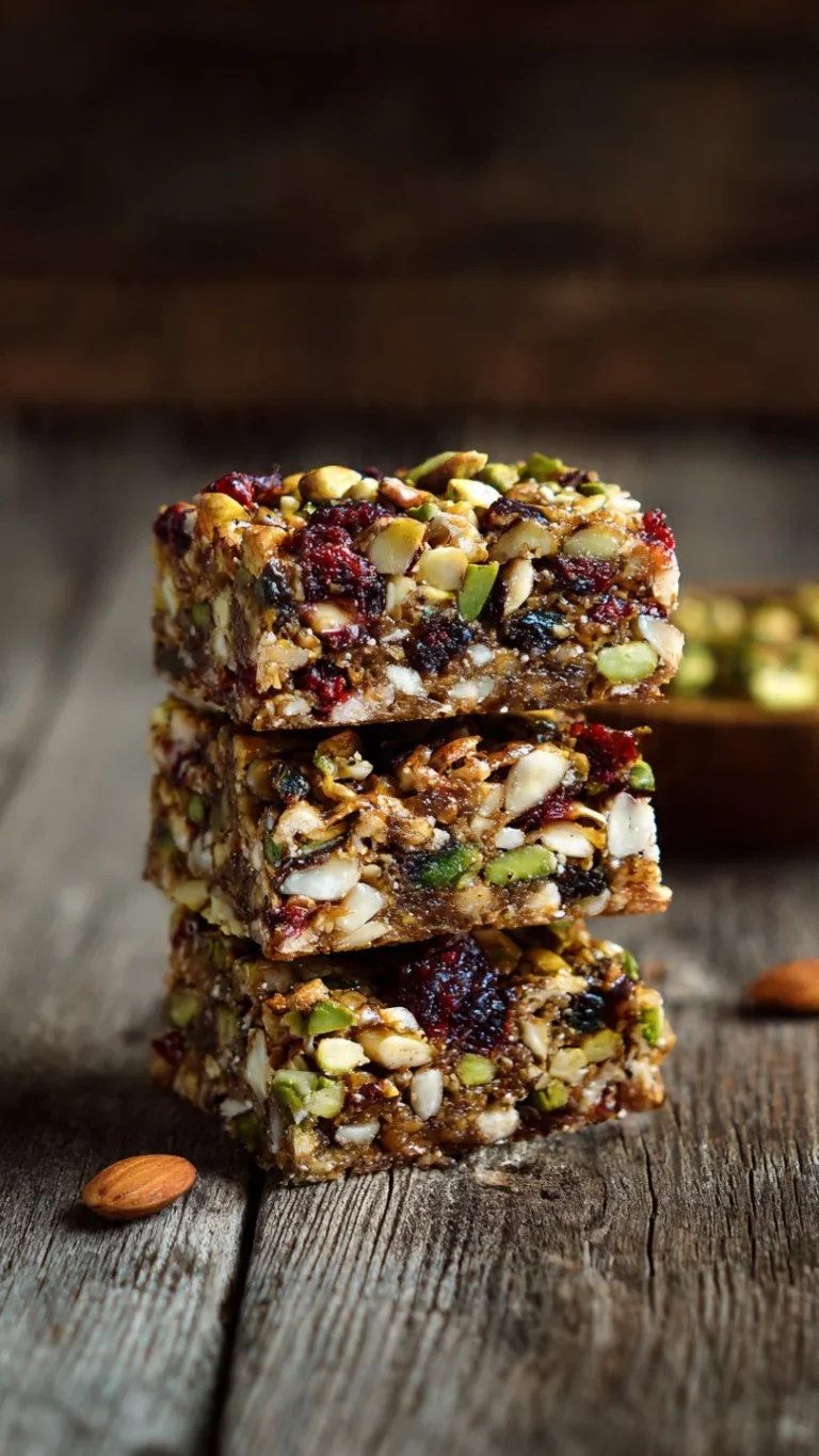 Delicious blackberry pistachio dream bars topped with fresh blackberries and nuts.