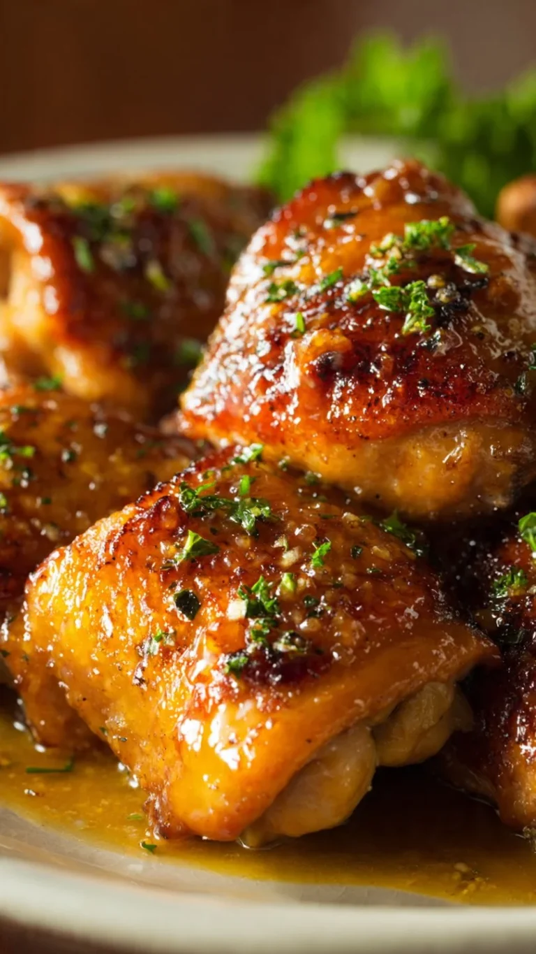Bobby Flay's chicken thighs in creamy garlic lemon sauce