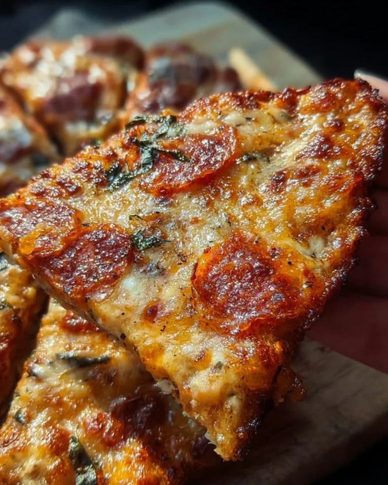 Delicious Chicken Crust Pizza topped with fresh vegetables and cheese
