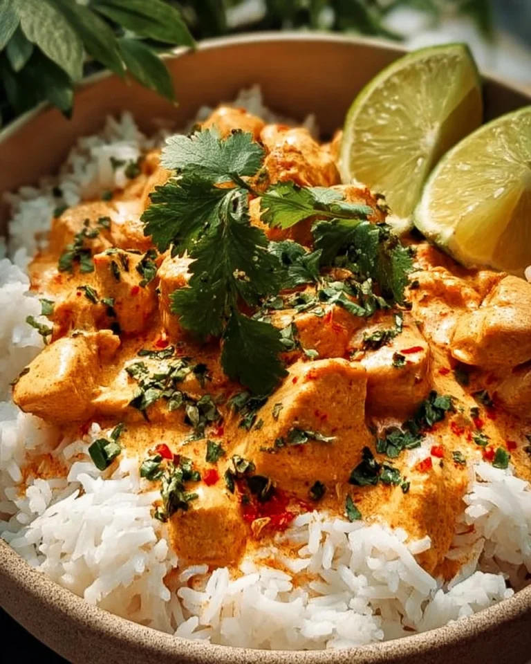 Delicious Coconut Chicken Rice Bowl featuring creamy coconut and tender chicken