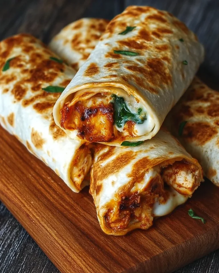 Crispy air fryer chicken and mozzarella wraps served on a plate