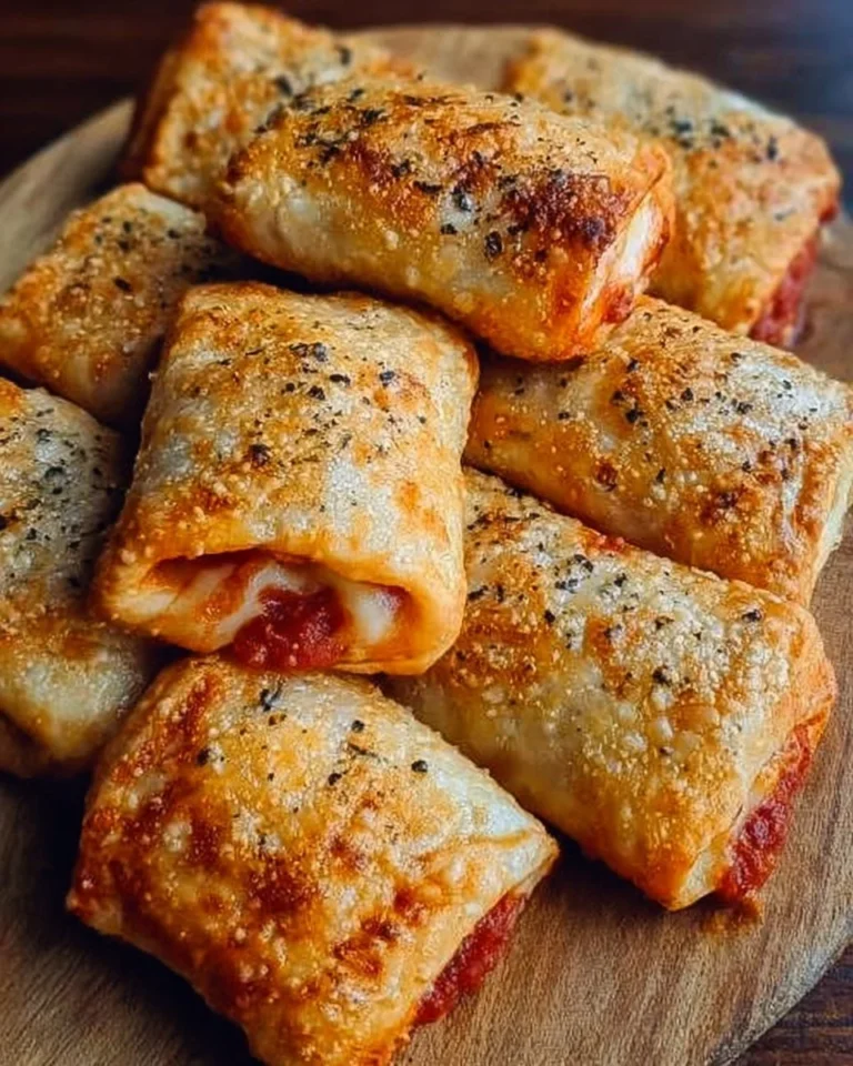 Crispy air fryer pizza rolls served on a plate