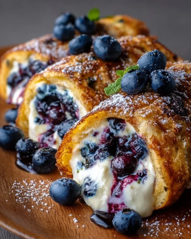 Crispy Keto Blueberry Cream Cheese Roll-Ups on a plate