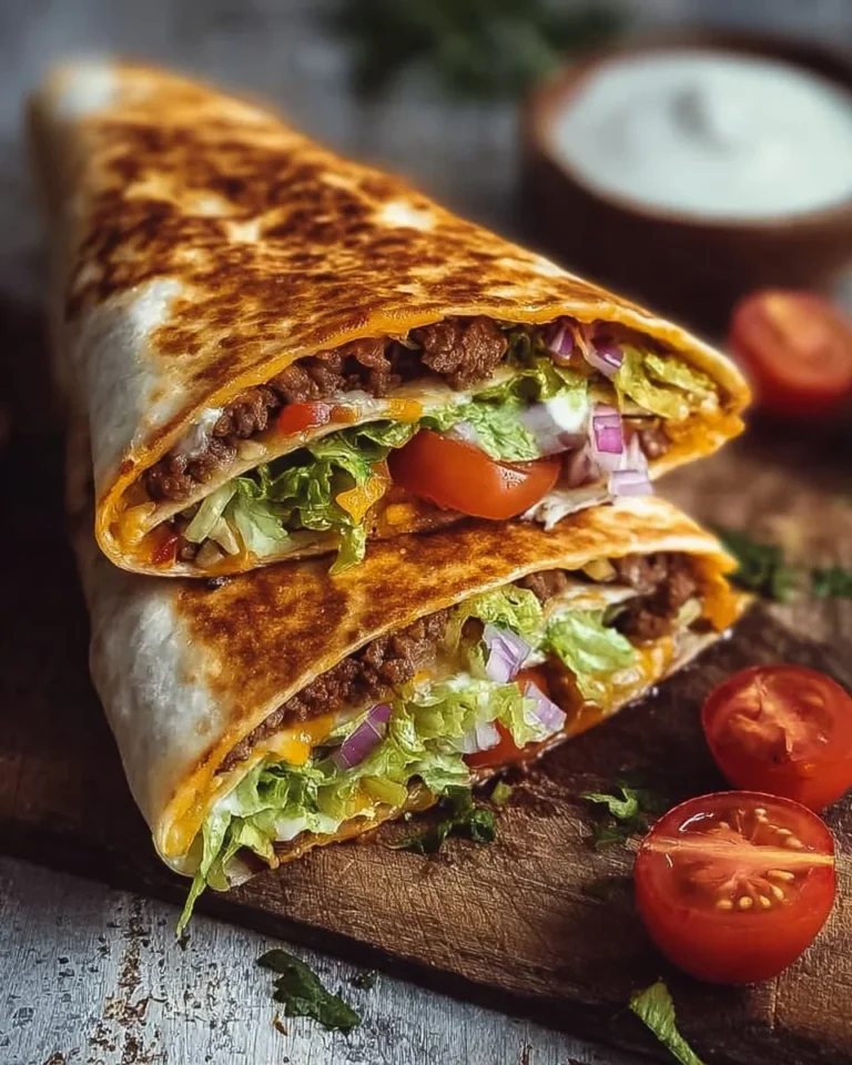 Delicious keto crunchwraps ready to be served on a plate
