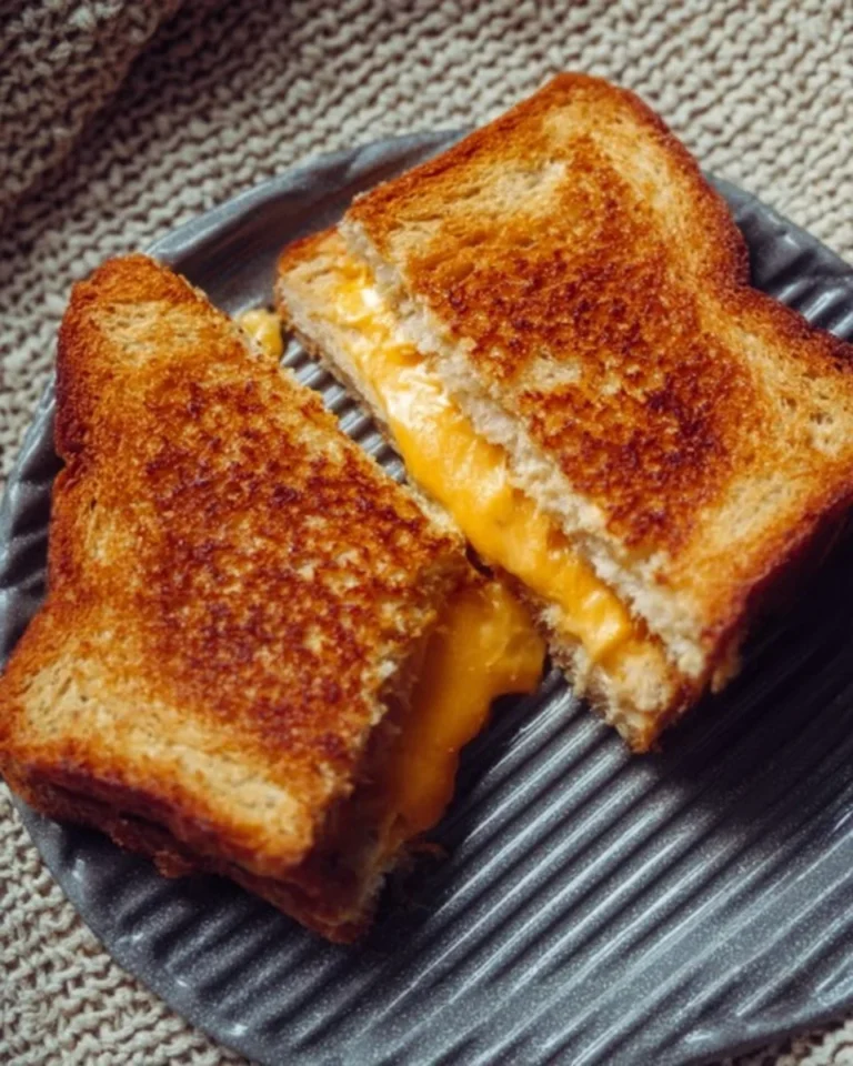 Delicious air fryer grilled cheese sandwich with golden-brown crust