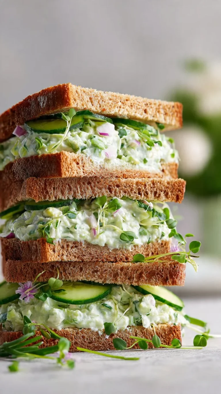 Delicious cucumber salad sandwiches crafted with fresh ingredients