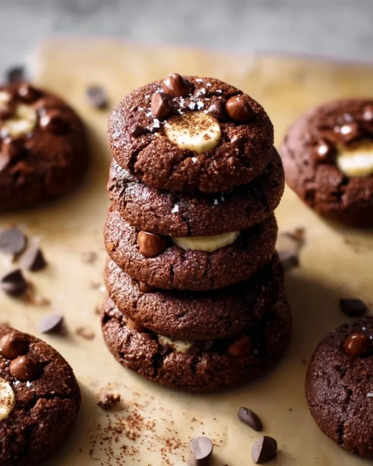 Healthy high protein cocoa chickpea cookies featuring banana.