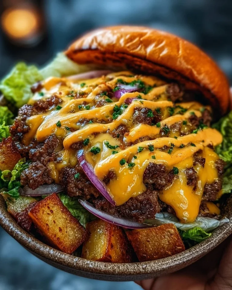 Delicious smash burger bowl ingredients showcasing a quick 35-minute recipe