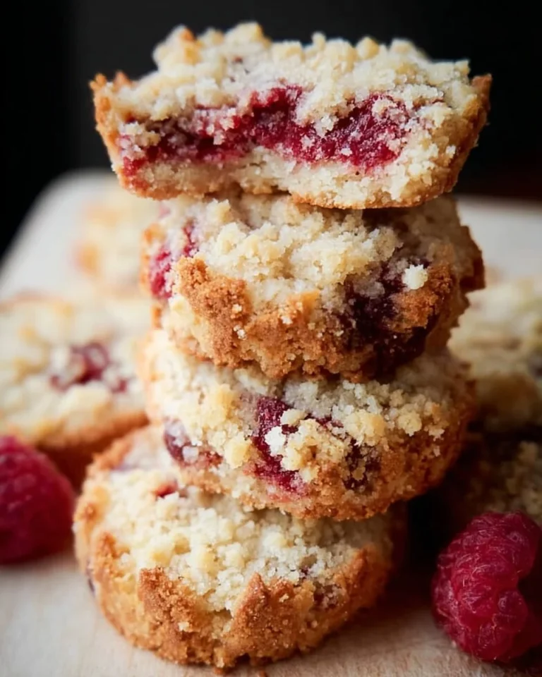 Keto Raspberry Crumble Cookies on a plate, perfect for low-carb diets.