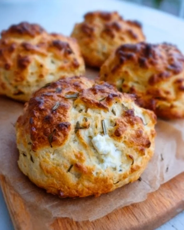 Low carb rolls with cottage cheese on a wooden table