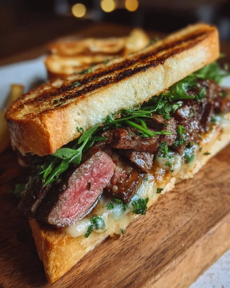 Delicious Marry Me Steak Sandwich with juicy steak and fresh ingredients