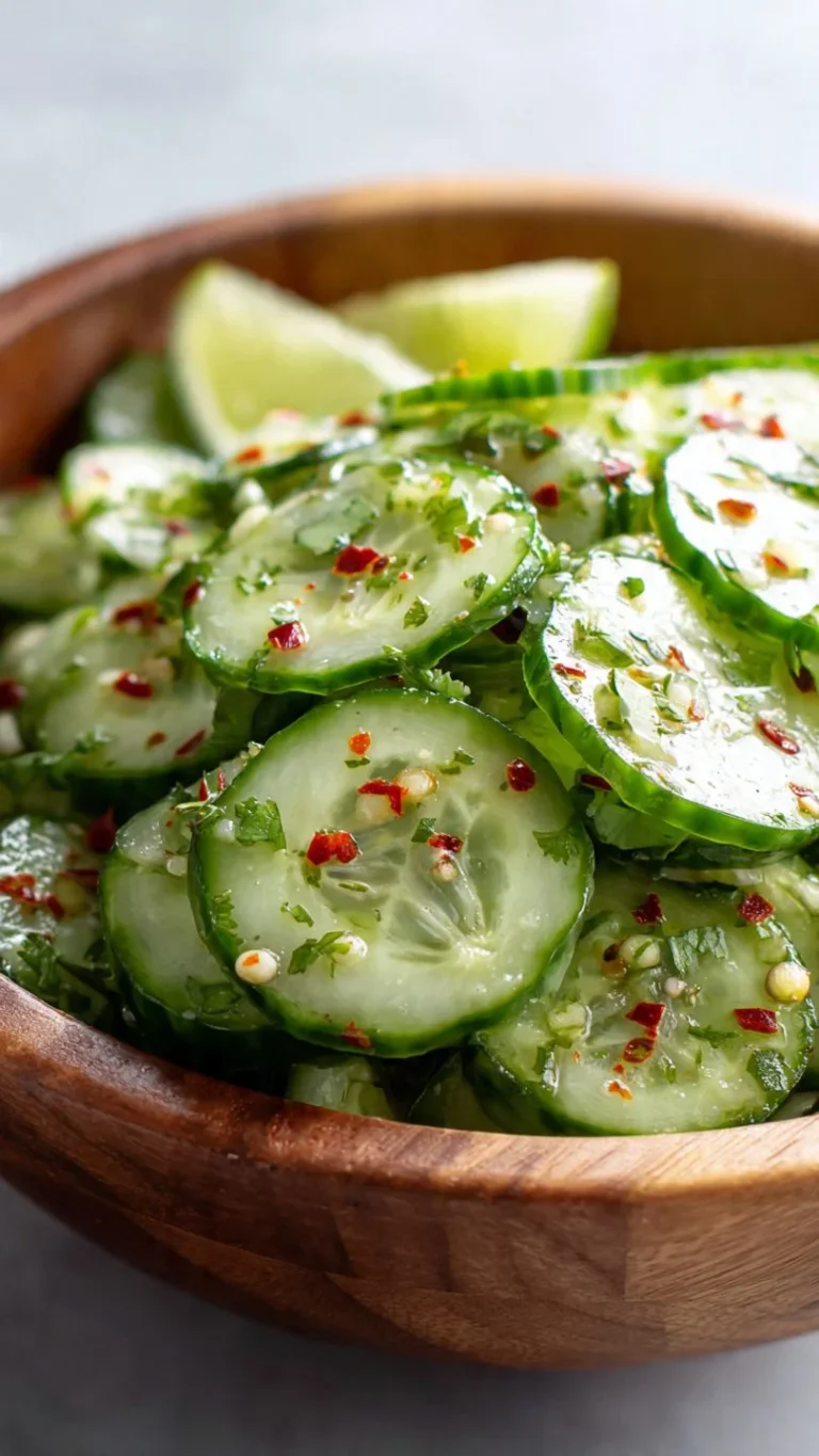 Mexican cucumber lime salad with fresh cucumbers, lime zest, and cilantro