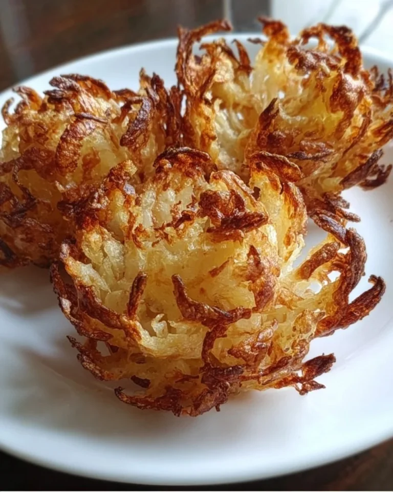 Crispy mini air fryer blooming onions served as a delicious appetizer