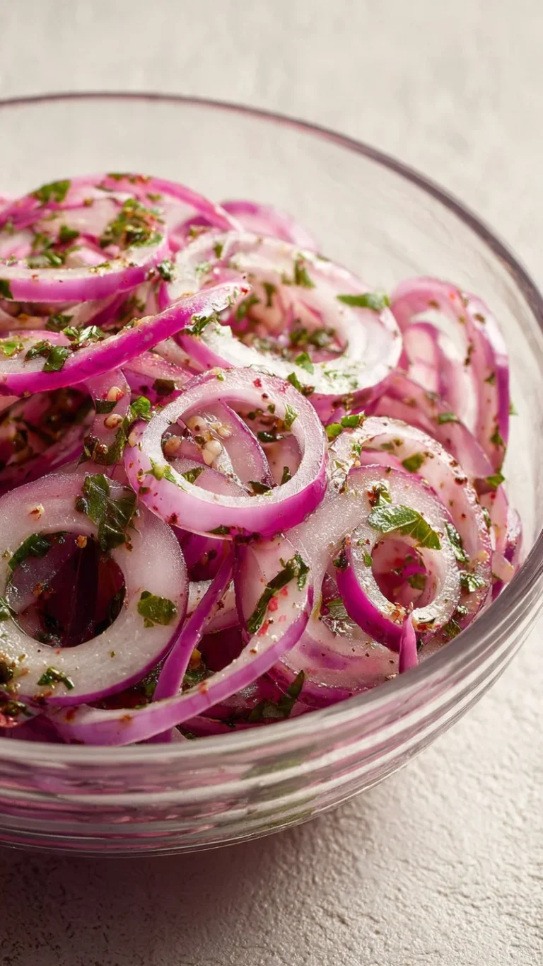 Plate of sumac onions garnished for a flavorful dish