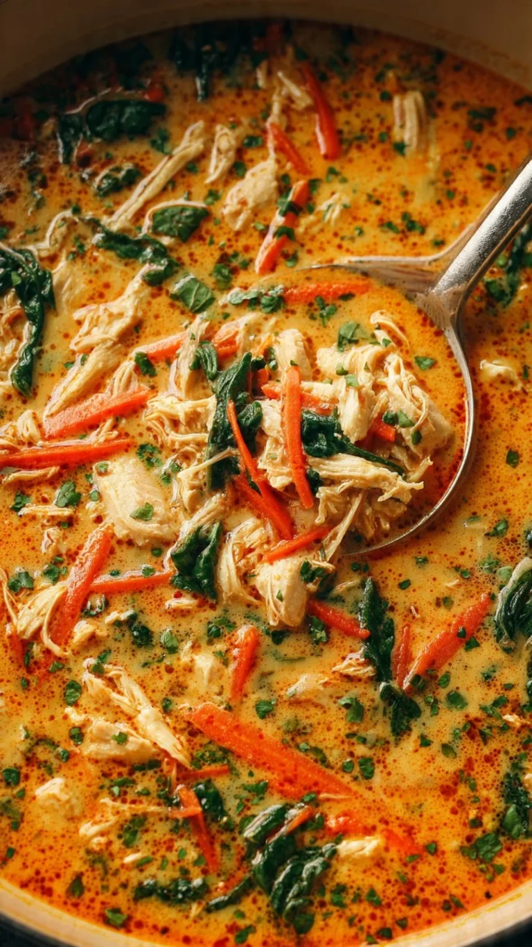 Bowl of Thai Chicken Coconut Curry topped with fresh herbs