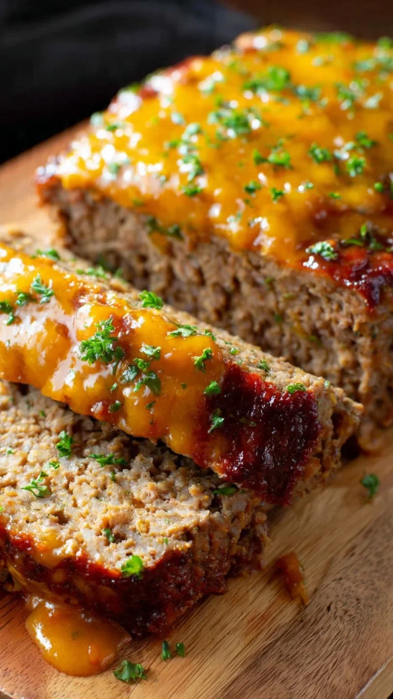 Delicious Big Mac Meatloaf served with toppings and sides.