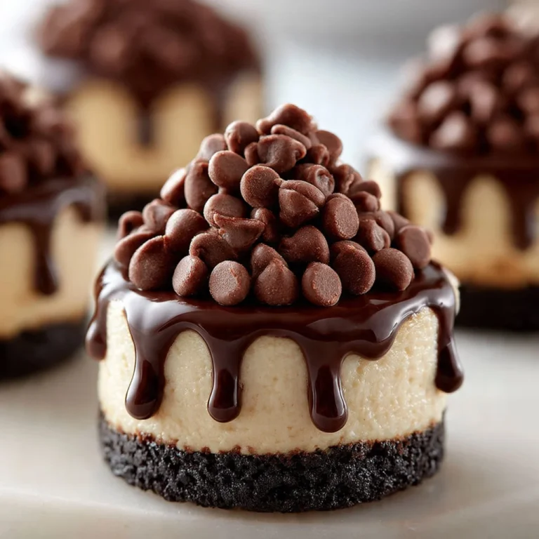 Delicious brownie bottom mini cheesecakes topped with creamy cheesecake filling