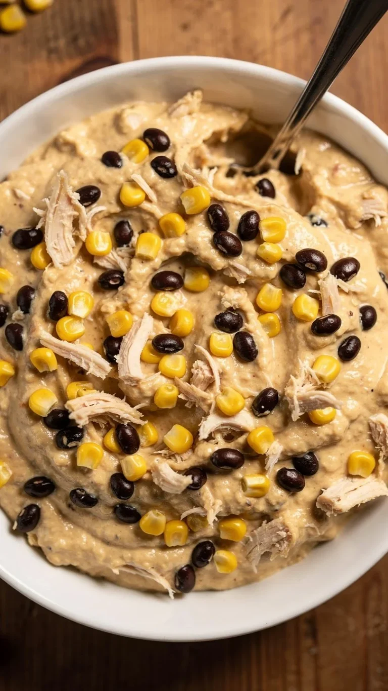 Delicious bowl of Crock Pot Cream Cheese Chicken Chili with toppings.