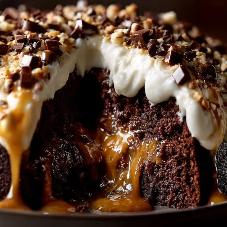 Decadent chocolate dessert served on a plate with garnishes