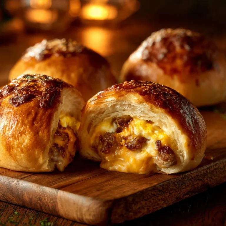 Delicious homemade biscuit bombs ready to be served for breakfast or brunch.