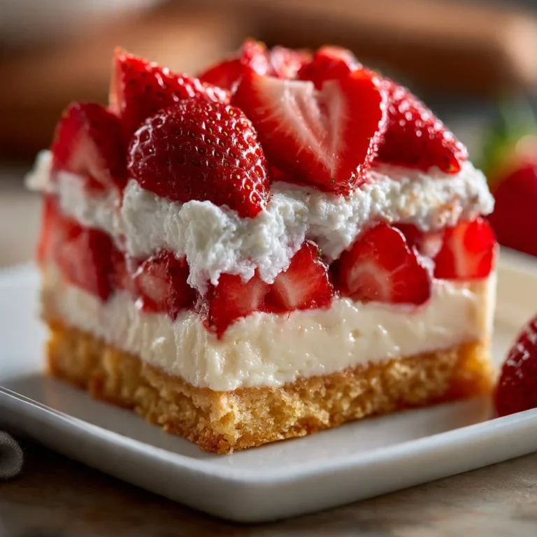 Easy summer strawberry dessert served in a bowl with fresh berries