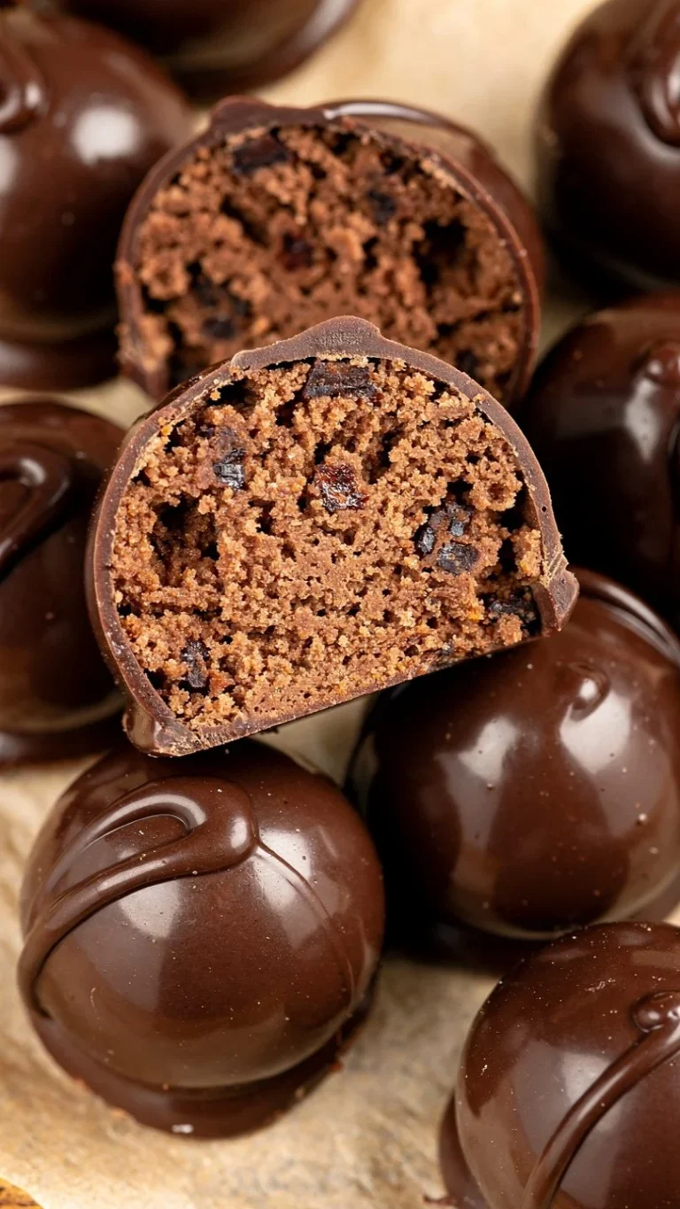 Healthy chocolate snack balls made with wholesome ingredients for a nutritious treat.