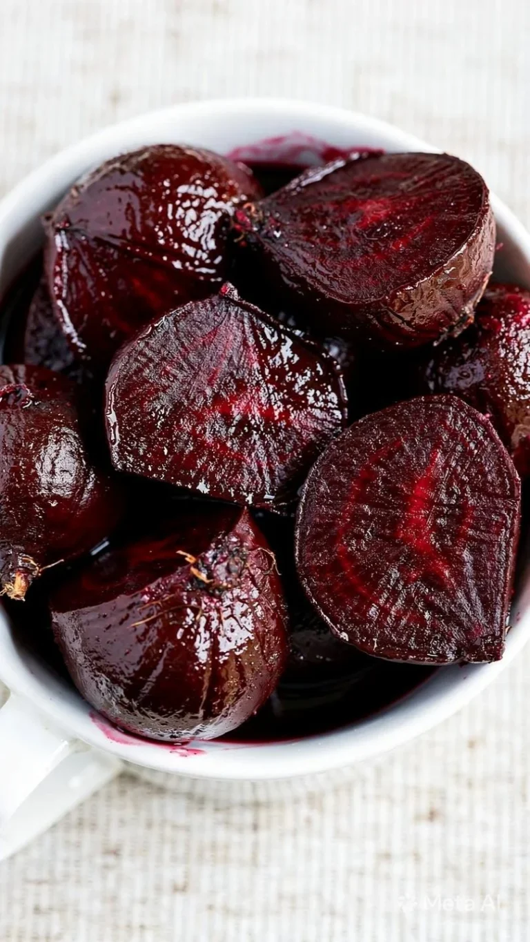 Oven-roasted beets ready to serve as a colorful side dish