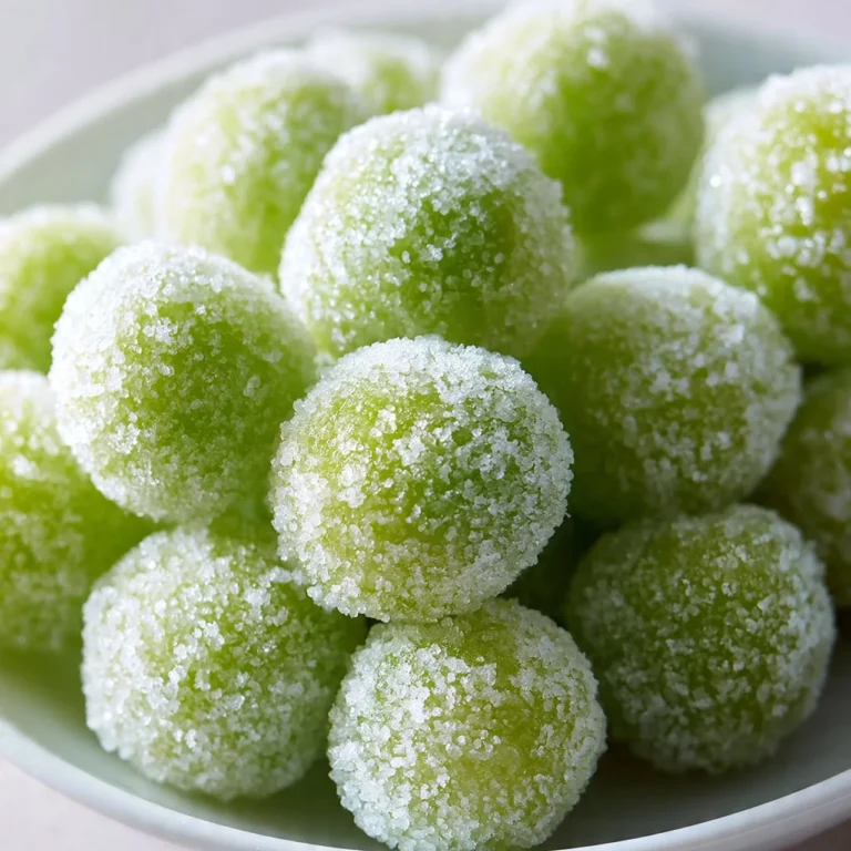 Frozen candied grapes recipe with ingredients for a refreshing snack