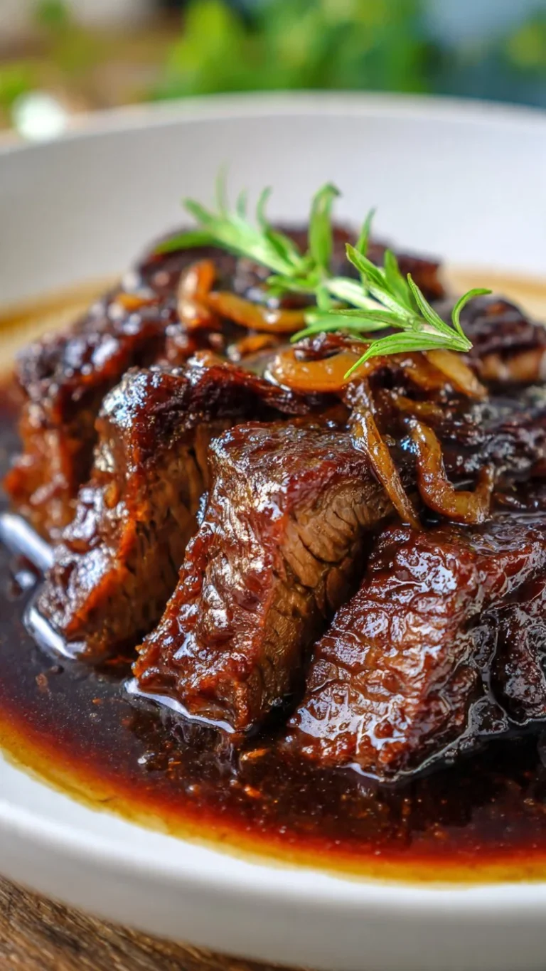 Delicious Oven BBQ Beef Brisket served on a platter with sides