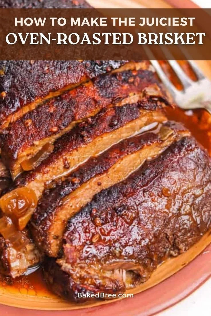 Delicious oven-roasted beef brisket served with sides.