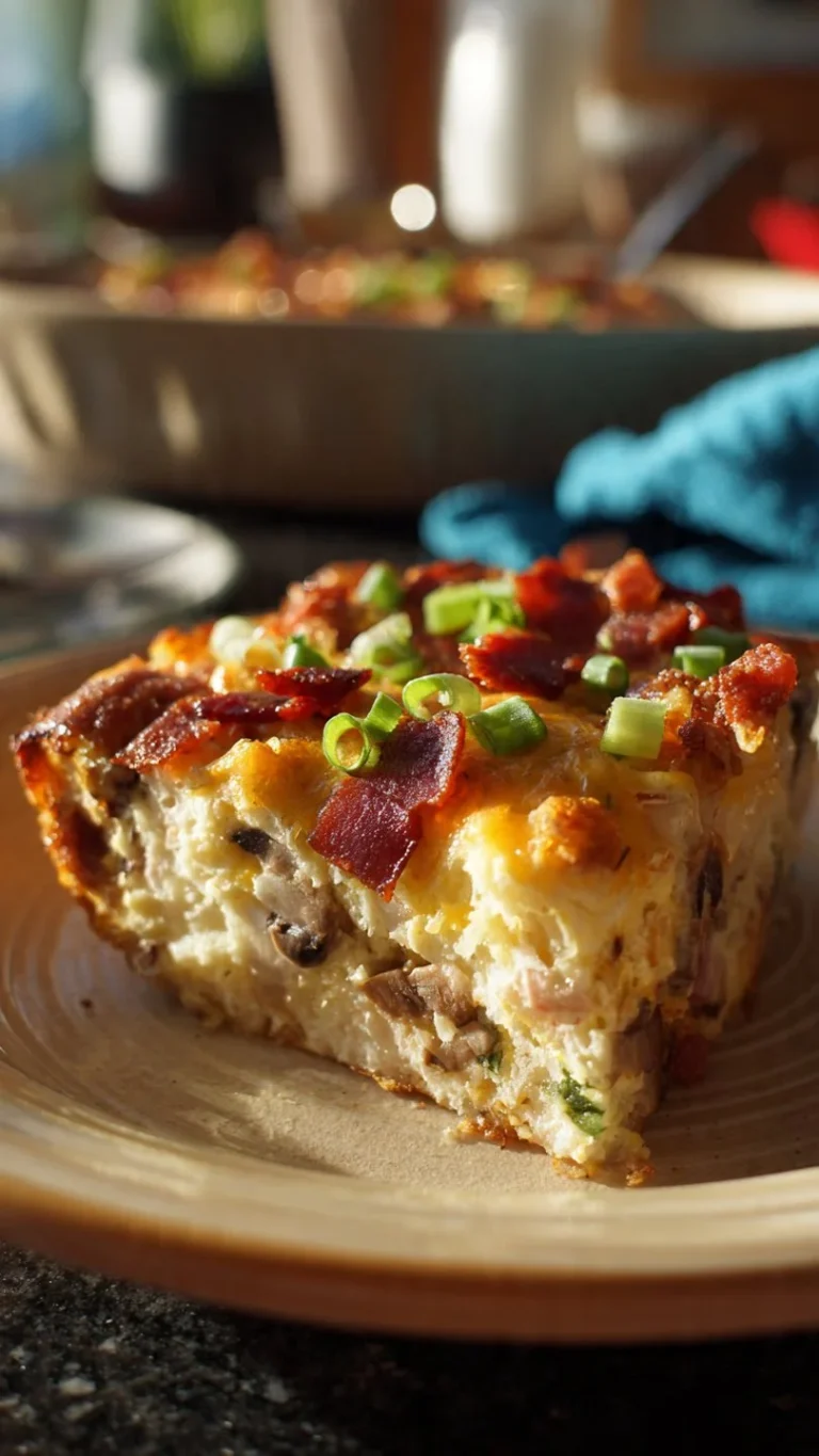 Delicious Potatoes O'Brien Breakfast Casserole ready to serve for a hearty meal.