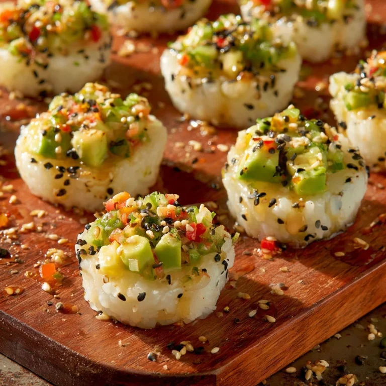 Creative sushi cups served as appetizers for entertaining guests
